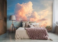 Cloudy Sky WALLPAPER 312x219 cm bedroom feature wall mural girls room