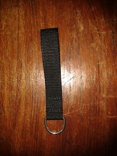 MARINE STAINLESS STEEL MARINE D RING on WEBBING. (CHOICE OF 5 COLOURS )