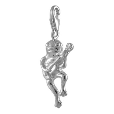 Melina charm pendant playing frog silver 925