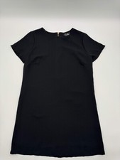 Lulus Shift Dress Women Medium Black 100% Polyester Short Sleeve Party/Cocktail