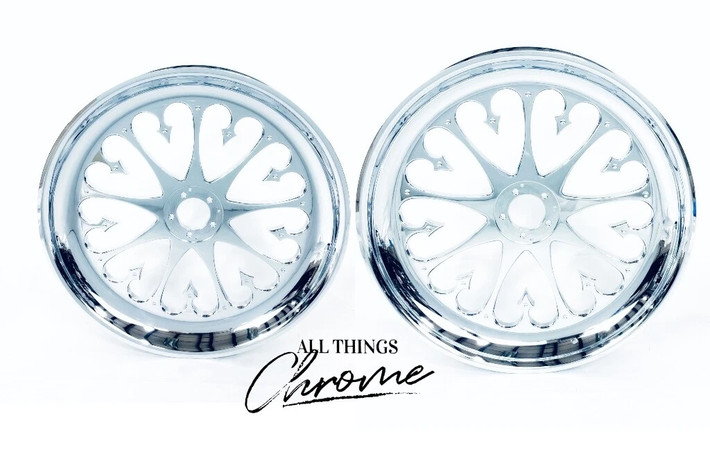 NINJA STOCK SIZE CHROME STILETTO WHEELS 2000-2005 KAWASAKI NINJA
