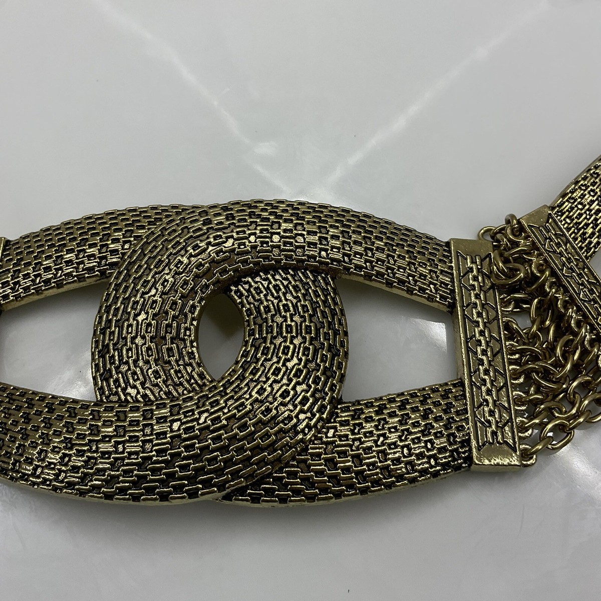 Chico\'s Gold-Tone Concentric Link Belt Chico main image 4