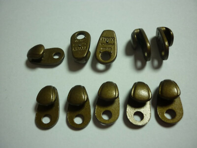 10 Stück bronzefarbene Metal Schuhhakenen Schlaufen für Kampfschuhe Tropen! Neu!