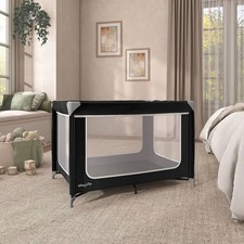 Dream On Me Zodiak Portable Playard in Black, Lightweight, Packable and Easy Set