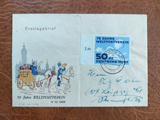 FDC DDR Mi. 242, 75 Jahre Weltpostverein (UPU) auf Sonderumschlag, rar