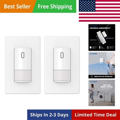 Single Pole Occupancy Motion Sensor Light Switch, PIR Infrared Motion Activat...