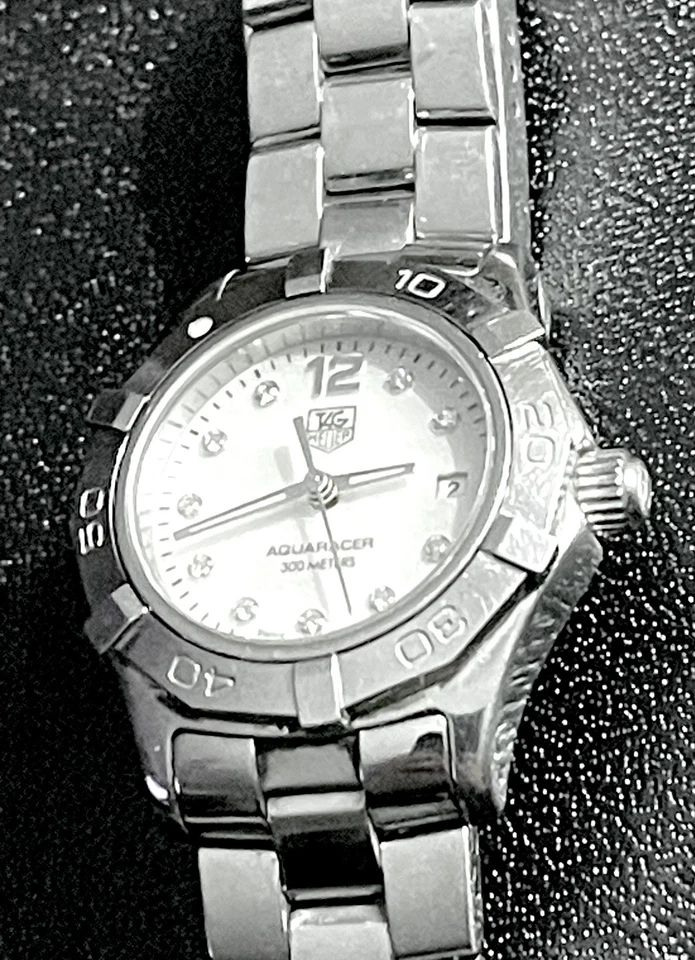 Tag Heuer Aquaracer Mujer Madreperla Esfera con 10 Diamantes WAF1415.BA0824 Foto 4 de 4