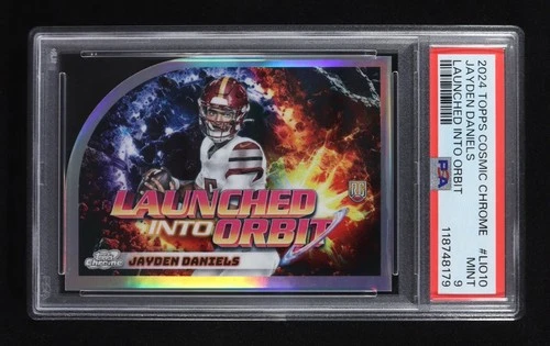Jayden Daniels 2024 Topps Cosmic Chrome Launched Into Orbit Moon #LIO10 RC PSA 9