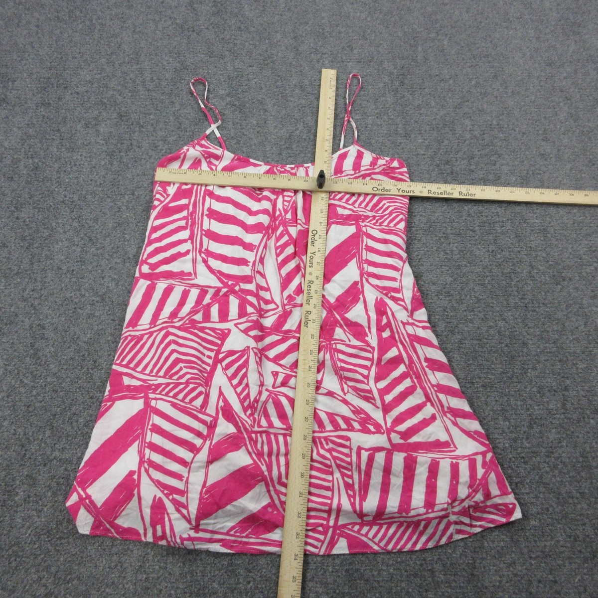 lilly pulitzer pink striped dress Lilly Pulitzer Dress Womens M Pink Striped Scoop Neck Strappy A Line  Sundress
