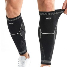 Calf Sleeves Footless Compression Socks Support Brace Shin Splint Pain Relief