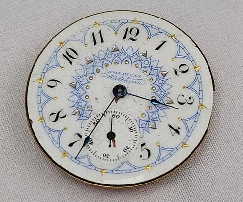 Vintage Waltham 6s Pocket Watch Movement Runs