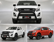 Isuzu D-Max 2012&ndash;2018 Black 76mm Bull Bar + Fitting Brackets