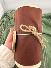 Vintage Silk & Rayon Fabric Bolt – 10 Yards – Brown – Made in USA – Mid Century