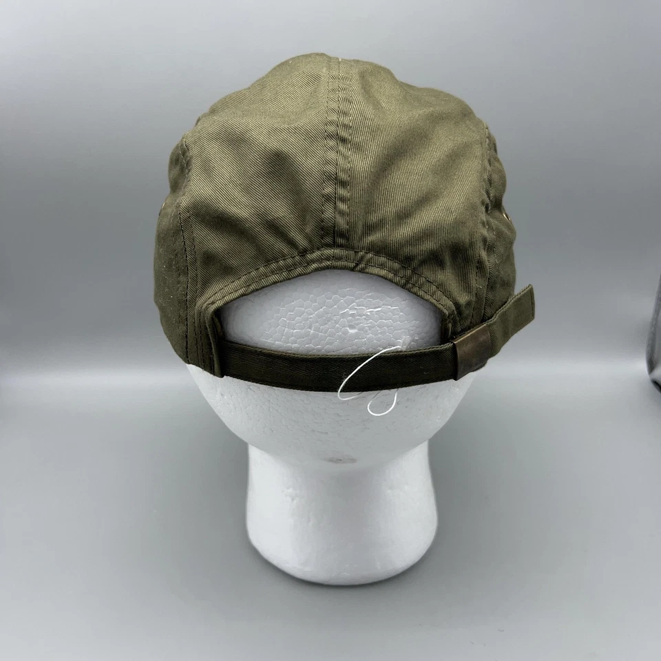 Disney Mickey Mouse Hat Cap Strap Back Mens Green Twill Disney Parks 5 Panel - Image 4 of 4