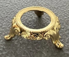 Ne'Qwa Gold Painted Metal Christmas Ornament Display Stand Base Holder