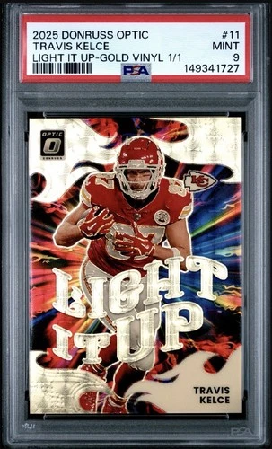 2025 Donruss Optic Travis Kelce Gold Vinyl (PSA 9)