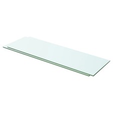 Glass Panel Set of 2 Clear Tempered Glass 23.6 x 5.9 in