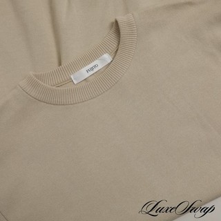 #1 MENSWEAR LNWOT Fujito Made in Japan Natural Beige Bone Crewneck Sweater 4 NR