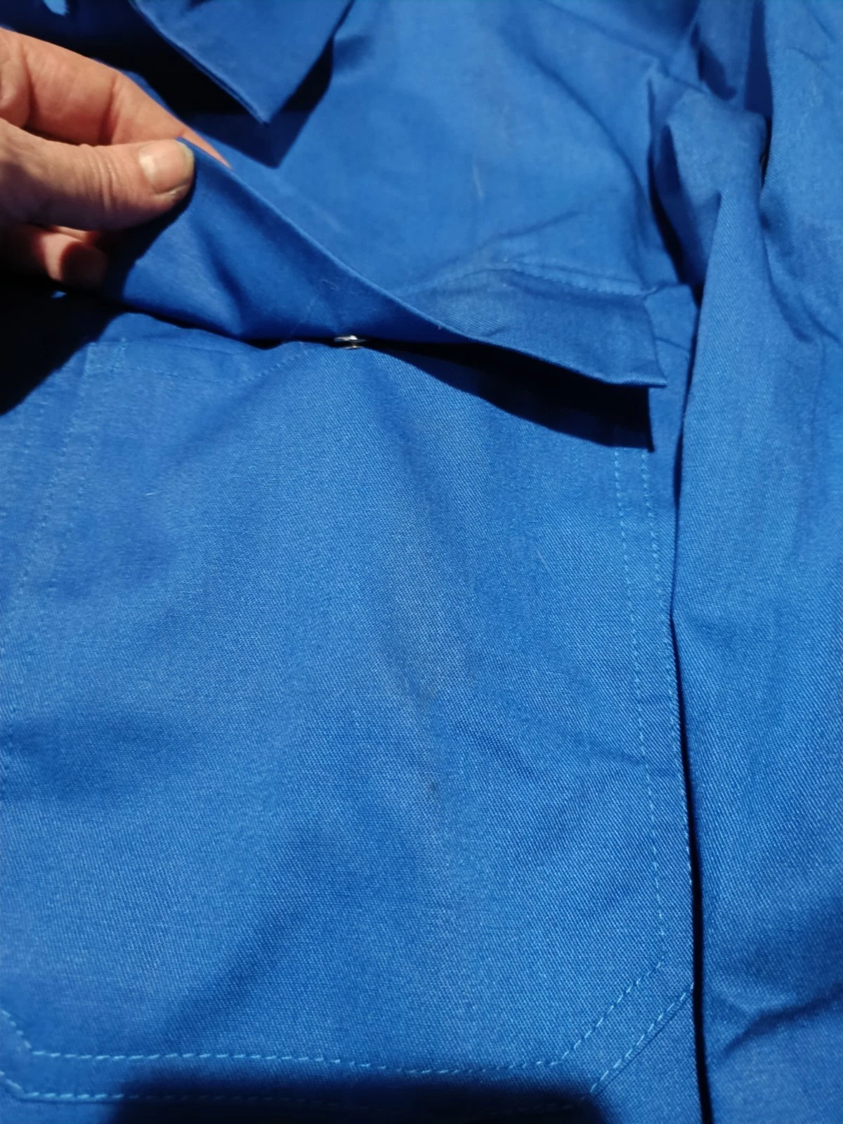 Vintage Deadstock European Workwear Jacket – Blue Chore Coat Utility Uniform image 7