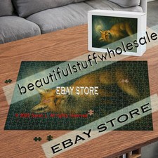 500 piece jigsaw puzzle Fox Moon Forest Night Woodland wildlife