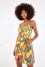 NWT. Farm Rio Linen Mini Dress Sz L