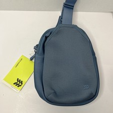 All in Motion Sling Crossbody Bag Blue Water Resistant Adjustable Strap New