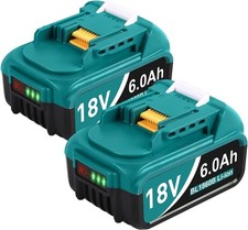 2Pack 18-Volt Replace for Makita 18V Battery BL1860B, Replacement 2P