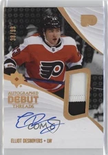 2023-24 Upper Deck Ultimate Collection Debut Threads /99 Elliot Desnoyers Auto