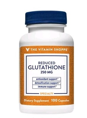 Reduced Glutathione the Vitamin Shoppe 250 MG 100 Capsules SEE PICTURES 