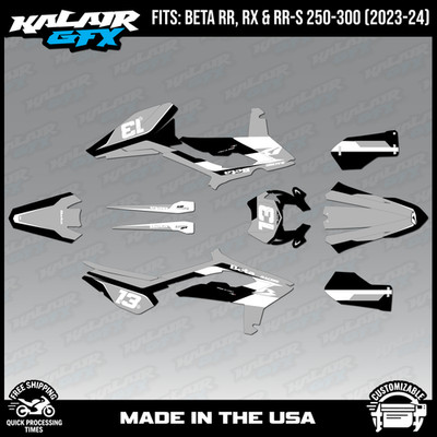 Graphics Kit for Beta RR, RX,RR-S 250 300 (2023-2024) Factory - WHITE
