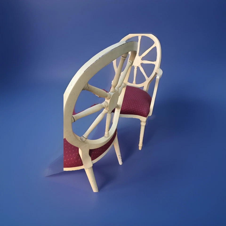 Sillas de brazo vintage con respaldo de rueda de Hickory Chair Co. Par Foto 3 de 4