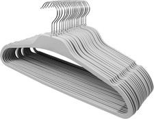Plastic Hangers,20 Pack Rubber Coated Hanger Clothes Hanger W/ Non-Slip