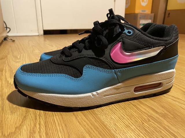 nike air max 1 jelly swoosh black fuchsia blue fury