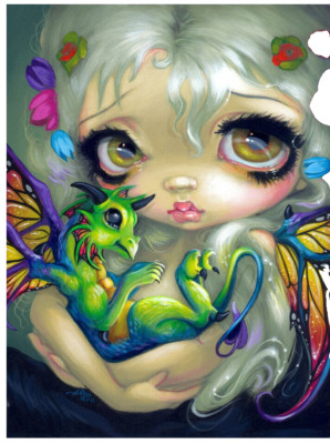 'LIEBLINGSDRACHE ' - 3D LENTIKULLAR BILD - JASMIN BECKET - GRIFFITH