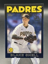Blake Snell 2021 Topps Update 1986 Topps 35th Anniversary Blue SP #40 PADRES