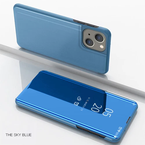 Spiegel Leder Hülle Für iPhone 16 15 13 14 Pro Max 12 11 8 Flip Stand Case Cover - Zdjęcie 15 z 26