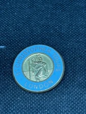 St Christopher London Guide Badge Charm Piece Curios Item Enamel Religious 8v