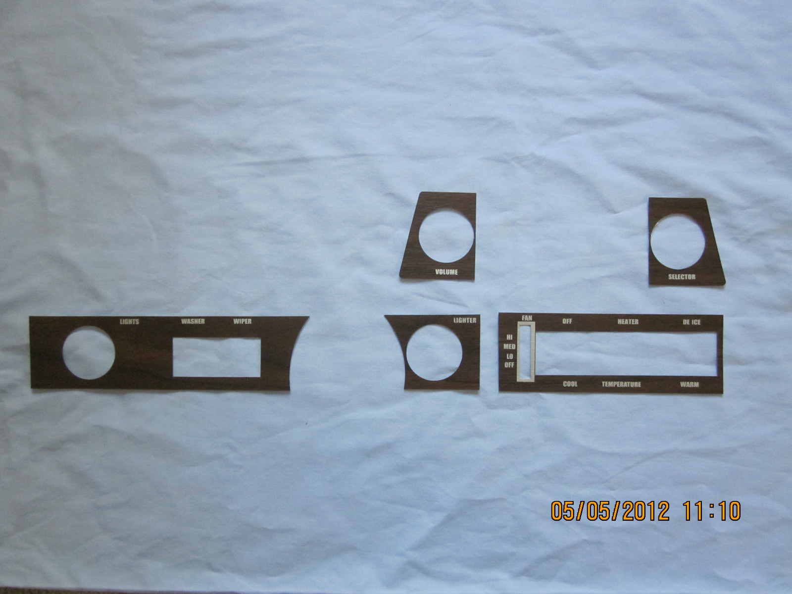 1970-72 skylark GS dashboard wood grain trim kit for cars with out air ...