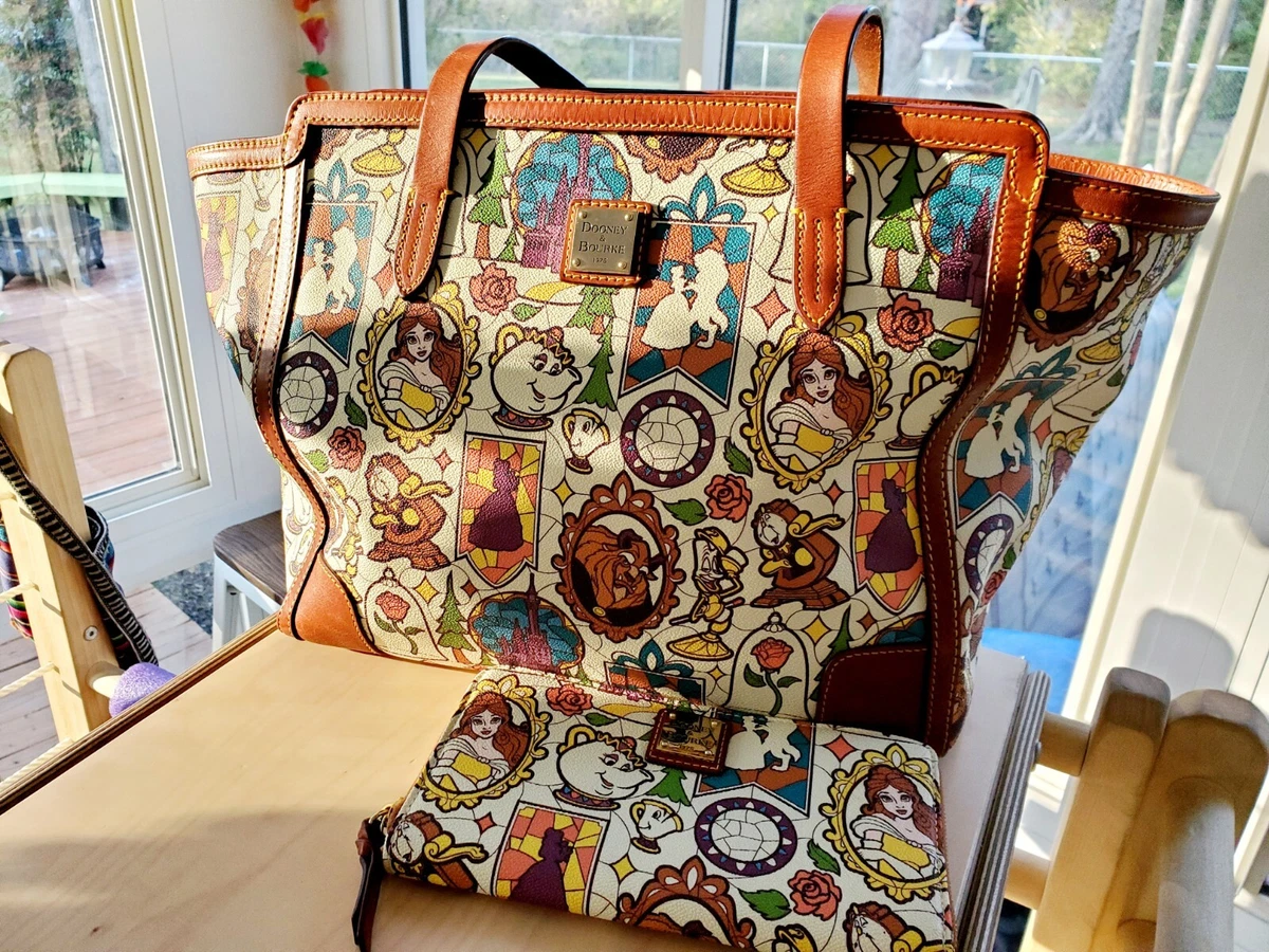 Disney Dooney Bourke Beauty The Beast Large Shopper Tote BAG