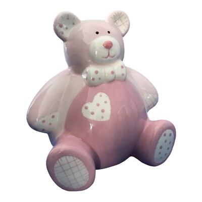  Forlong Piggy Bank Pink Teddy Bear Piggy Bank Kids Piggy Bank Coin Saver Bank