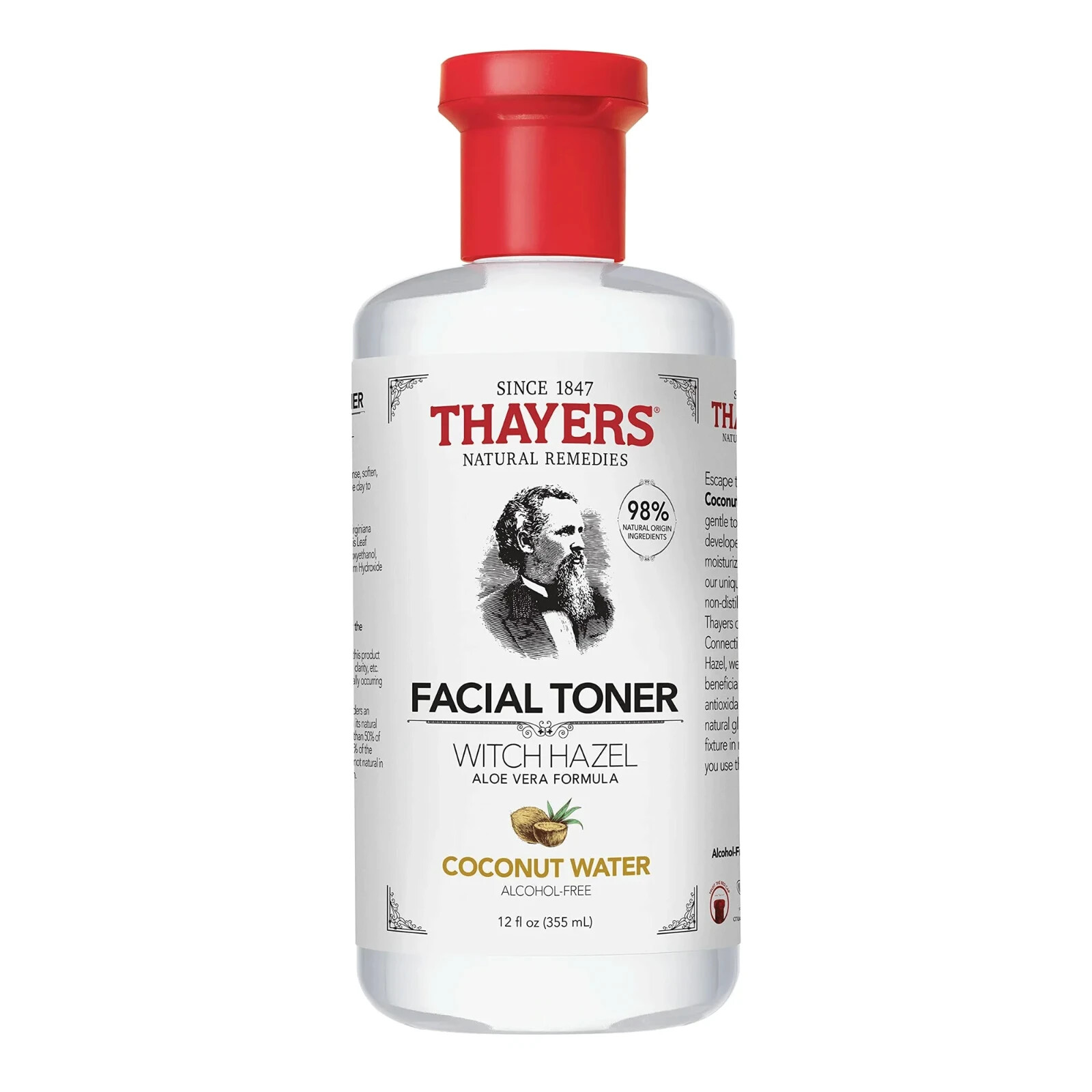 Thayers Witch Hazel W Aloe Vera Toner Alcohol Coconut Water - 12oz