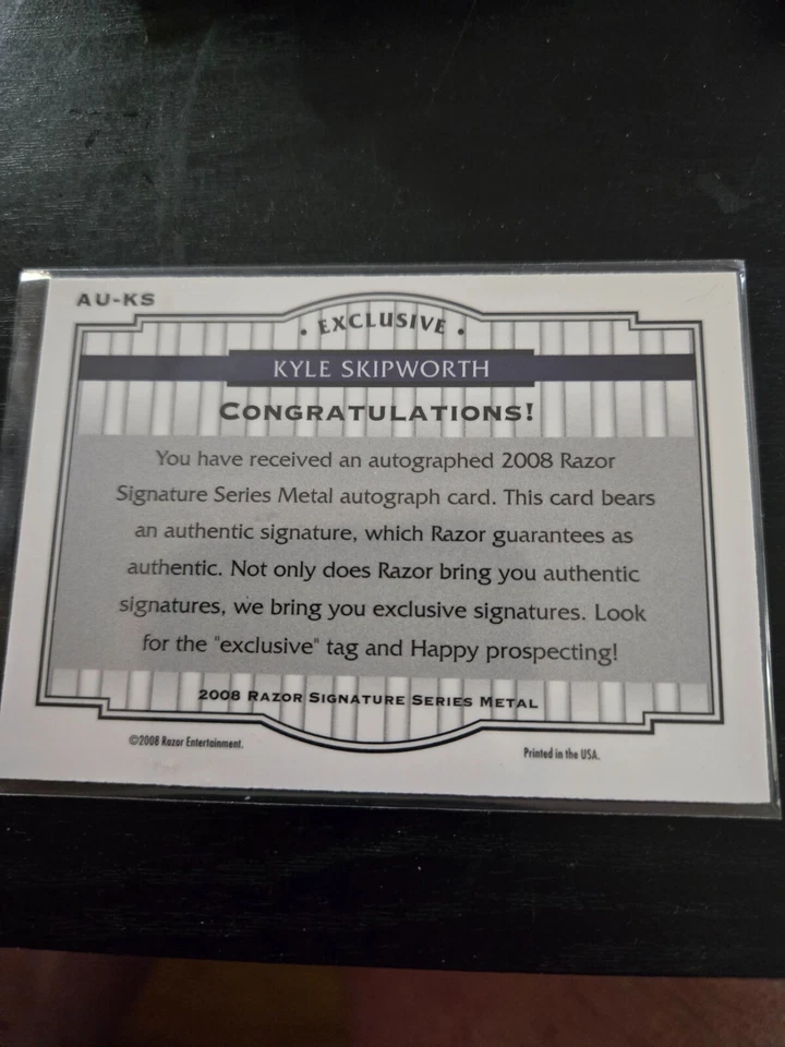 2008 Razor Signature Series Metal Blue Kyle Skipworth #AU-KS Auto RC Autograph - Image 2 of 2