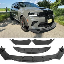 For Dodge Durango RT SRT Hellcat Front Bumper Lip Splitter Spoiler Gloss Black