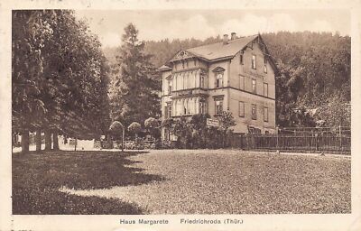 A059 Germany 1928 Haus Margarete Friedrichroda Thuer Pension vintage postcard