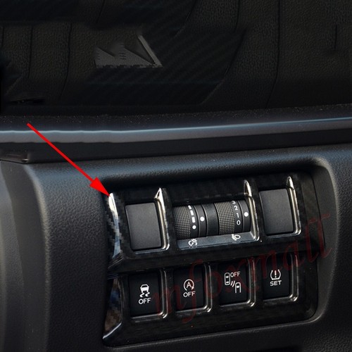 Telaio copri pannello interruttore luce fibra di carbonio per Subaru Impreza XV 2018-2023 - Foto 2 di 6