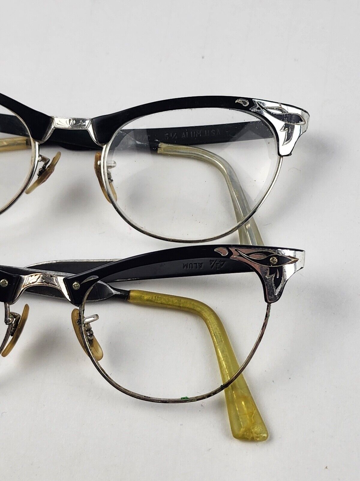 1960's MC Aluminum Cats Eye Eyeglasses Frames 12k… - image 14