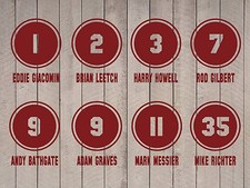 Retired New York Rangers Hockey Vinyl Decals (8 Sticker Sheet) 3