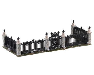 LEMAX - Bat Fence Gate / Spookytown Spooky Town Halloween
