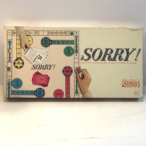 Vintage Sorry Board Game Parker Brothers 1964 Sorry Complete Rare