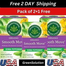 Traditional Medicinals Laxative Herbal Tea Organic Smooth Move 16 ct